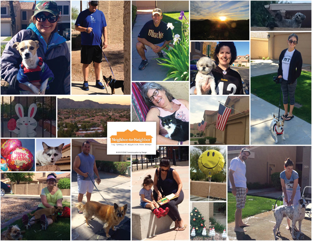 Photo montage of residents of The Townes at Mountain Park Ranch