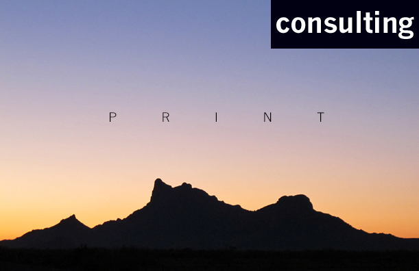 Consulting section button photograph of Picacho Peak at sunrise