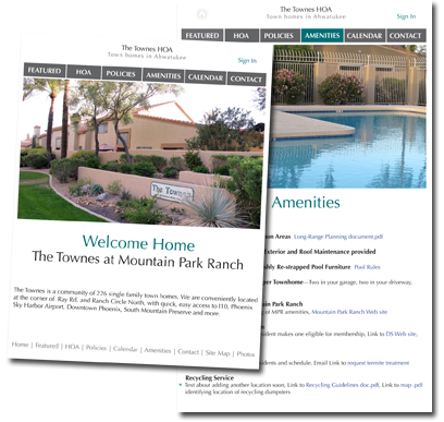 The Townes at Mountain Park Ranch Web site